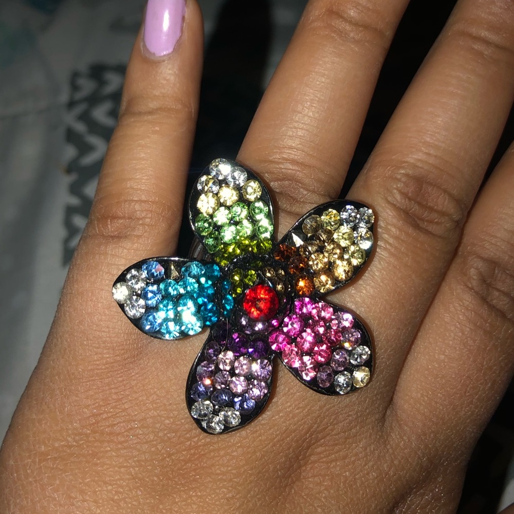 Multicolored Flower Ring